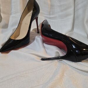 Christian Louboutin So Kate Black and Red Heels